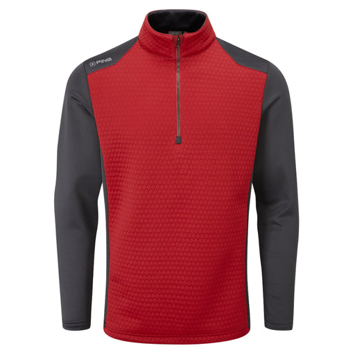 Ping Mellor 1/2 Zip Mens Golf Fleece - Fireback/Asphalt