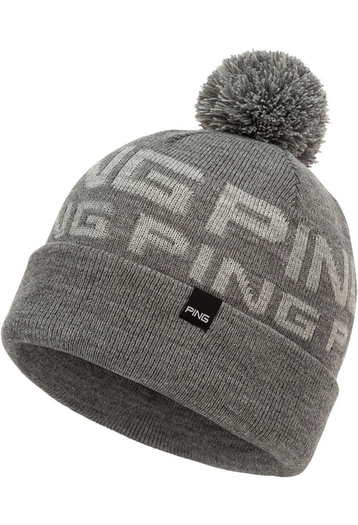 Ping Logo II Golf Bobble Hat - Grey Marl/Silver Marl